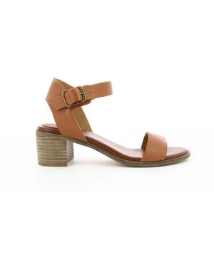 Kickers Bequeme Ledersandalen Volou - Mettallic