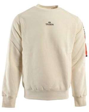Parajumpers Hoodies & Sweatvesten ,Katoen Sabre Basic Sweatshirt - Wit