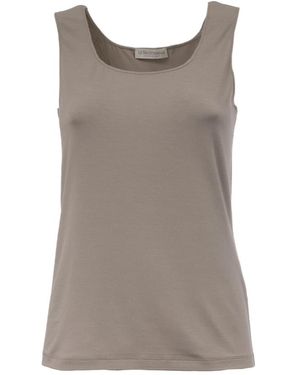Le Tricot Perugia Sleeveless Tops - Brown
