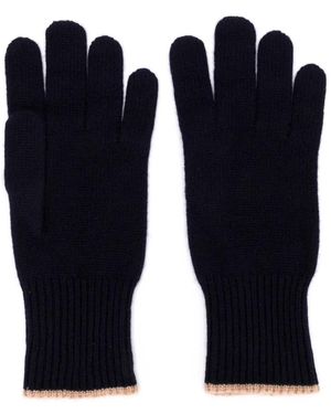 Brunello Cucinelli Cashmere Gebreide Handschoenen - Blauw