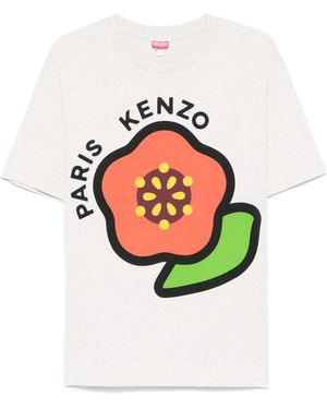 KENZO Heather grey crew neck t-shirts - Bianco