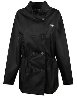 Prada Jassen ,Zwart ,Nylon Re-Nylon Regenjas