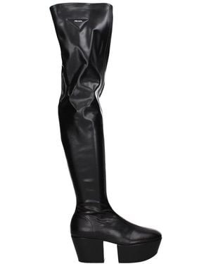Prada Over-Knee Boots - Zwart