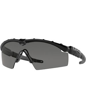 Oakley Sportliche Sonnenbrille Matt Schwarz Graue Linse