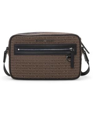 Emporio Armani Logo Pochette Mit Verstellbarem Schultergurt - Schwarz