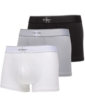 Calvin Klein Graphic Monogram Cotton Stretch 3-Pack Trunk - Meerkleurig