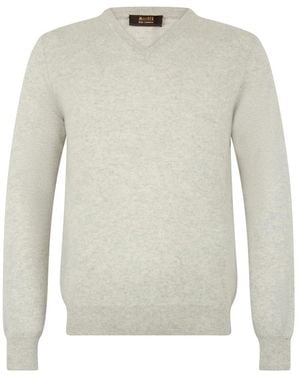 Moorer V-Neck Knitwear - Gris