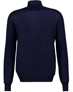 Saint Laurent Woll-Kaschmir-Rollkragenpullover - Blau