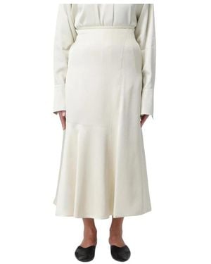 Jil Sander Midi Skirts - Naturel