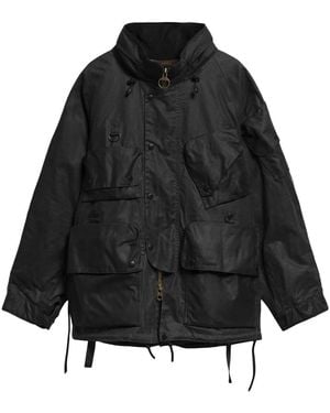 Barbour Jassen ,Zwart ,Katoen Ripstop Wax Jacket