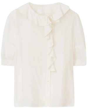 Rodebjer Xilla Fluid Solid Bluse - Weiß
