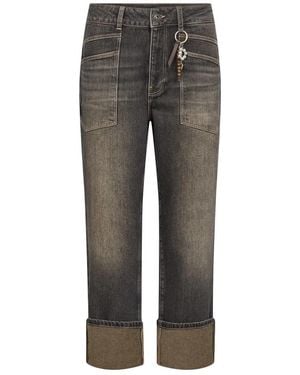 Mos Mosh Cropped Jeans - Grey