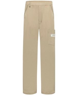 flâneur Straight Pants - Natural