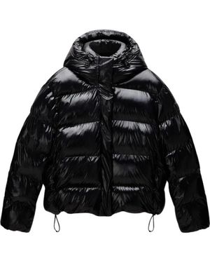 Napapijri Lichtgewicht Thermische Puffer Jas Met Capuchon - Zwart
