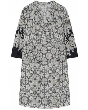 GUSTAV Kurzes kleid mit 3/4-ärmeln - Grau