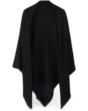 Elisabetta Franchi Jassen ,Zwart ,Nylon Cape