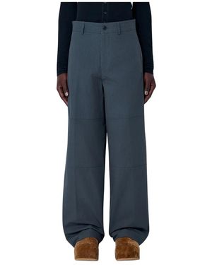 Dries Van Noten Wide Trousers - Blue