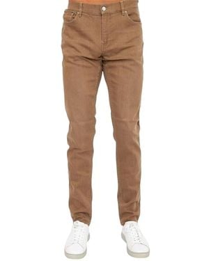 Trussardi Slim-Fit Jeans - Natural