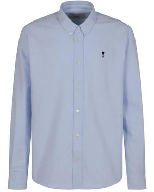 Ami Paris Klassieke Overhemd - Blauw