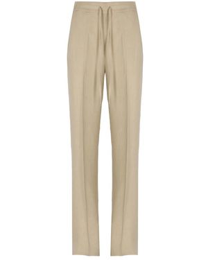 Antonelli Broeken ,Linnen Selena Broek Met Trekkoord - Naturel