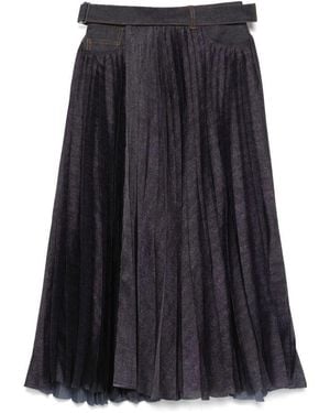 Sacai Dunkelblaue Gürtelrock - Schwarz