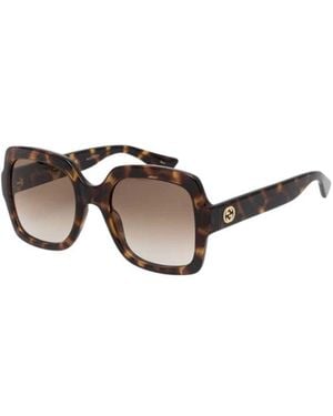 Gucci Zonnebril Met Vierkant Montuur - Bruin