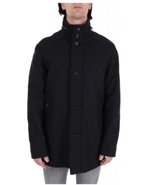 HUGO H-Camron-224 Hooded Coat - Zwart