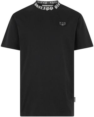 Philipp Plein Jersey T-Shirt Plein Gothic - Zwart