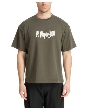 A PAPER KID Gemustertes Logo T-Shirt - Grau