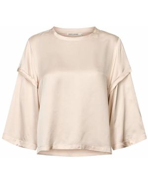 Rabens Saloner Overhemden ,Grijs ,Elegante Crystal Nienna Blouse - Naturel