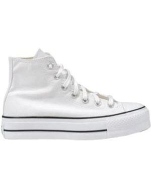 Converse Schoenen ,Wit ,Polyester Chuck Taylor All Star Lift High Top Platform Sneaker
