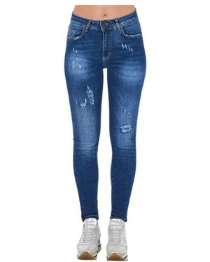 Frankie Morello Stijlvolle Denim Jeans Met Multi-Zakken - Blauw