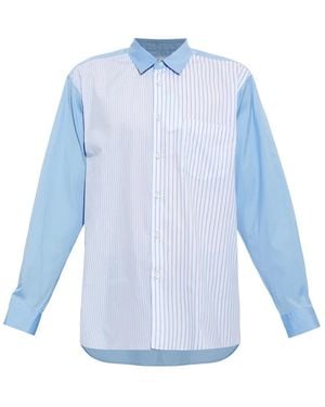 Comme des Garçons Overhemden ,Blauw ,Katoen Cotton Shirt