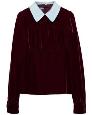 Prada Overhemden ,Rood ,Nylon Top