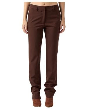 FEDERICA TOSI Slim-Fit Trousers - Marrón