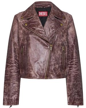 DIESEL Leather Jassen - Bruin