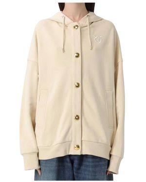 Pinko Hoodies & Sweatvesten ,Macina Cardigan Felpa - Naturel
