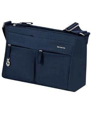 Samsonite Blaue nylon umhängetasche mit taschen