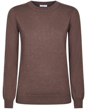 Brunello Cucinelli Round-Neck Knitwear - Marron