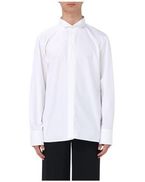 Saint Laurent Weißes Hemd Mit Mandarin-Kragen
