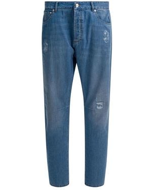 Brunello Cucinelli Lichtblauwe Vrijetijdsjeans