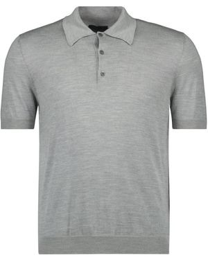 Prada Tops ,Grijs ,Kasjmier Kasjmier En Zijden Poloshirt