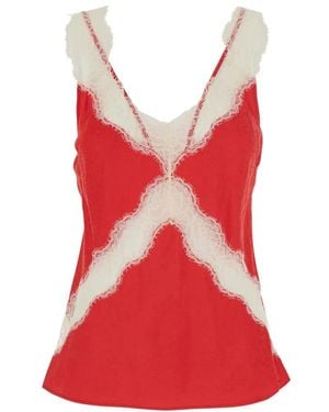 Pinko Sleeveless Tops - Red