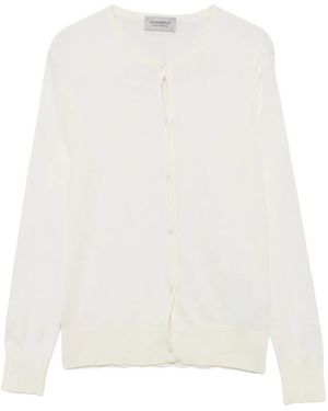 John Smedley Elinor Sea Island Baumwoll-Cardigan - Weiß
