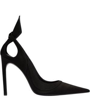 Nina Ricci Satinpumps mit schleife - Schwarz