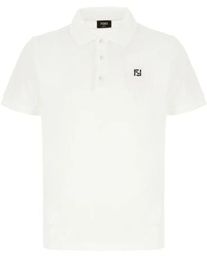 Fendi Polo Shirts - White