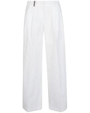 Peserico Wide Trousers - Blanco
