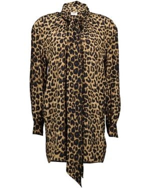 Saint Laurent Short Dresses - Brown