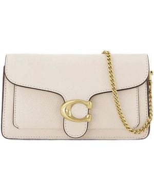 COACH Tassen ,Wit ,Katoen Tabby Chain Clutch - Naturel