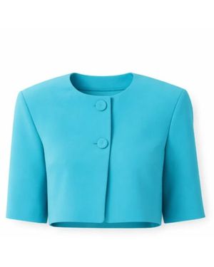 Pinko Jassen ,Blauw ,Cropped Jacket